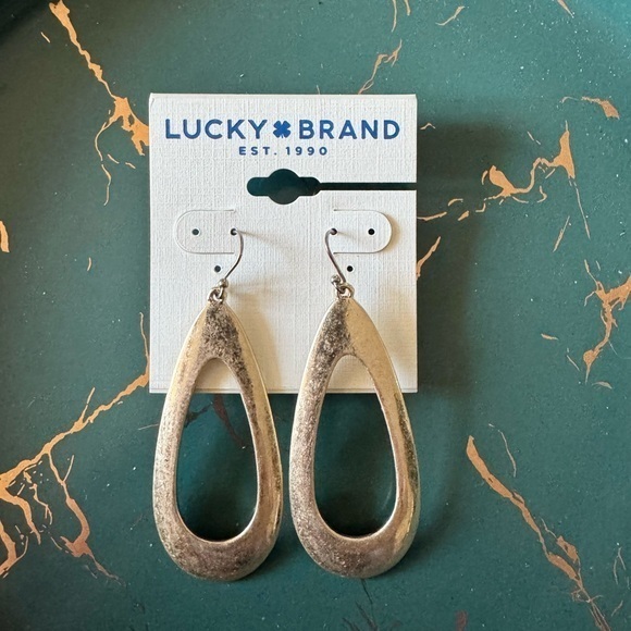 Lucky Brand Jewelry - Brand new Lucky Brand Hoop Silver Earrings
